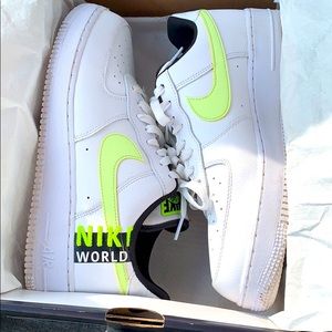 Air Force 1s worldwide edition they are 9.5